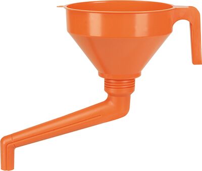Lievik plastový ø 160 mm s lomenou výlevkou, s rukoväťou