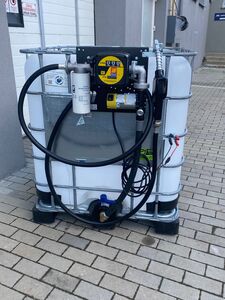 Mobilná nádrž na naftu IBC 1000 l + zostava Meclube, 12 V, 40 l/min, 3C, filter