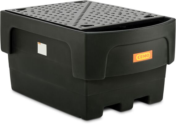 Záchytná vaňa PE pod 1000L IBC s oceľovým roštom