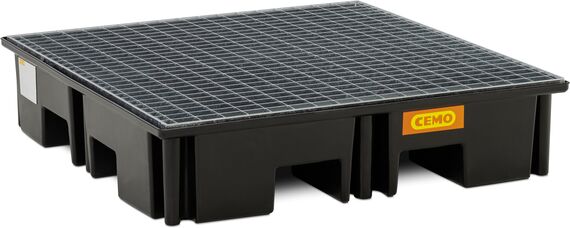 Záchytná vaňa PE 220/4 s pozinkovaným roštom