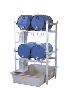 Regál na  4 X 60 L, alebo 2 X 200 L sud