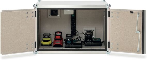 Ohňuvzdorná skriňa, typ 8/5 BASIC, na nabíjanie lítiových batérií so systémom LockEx®