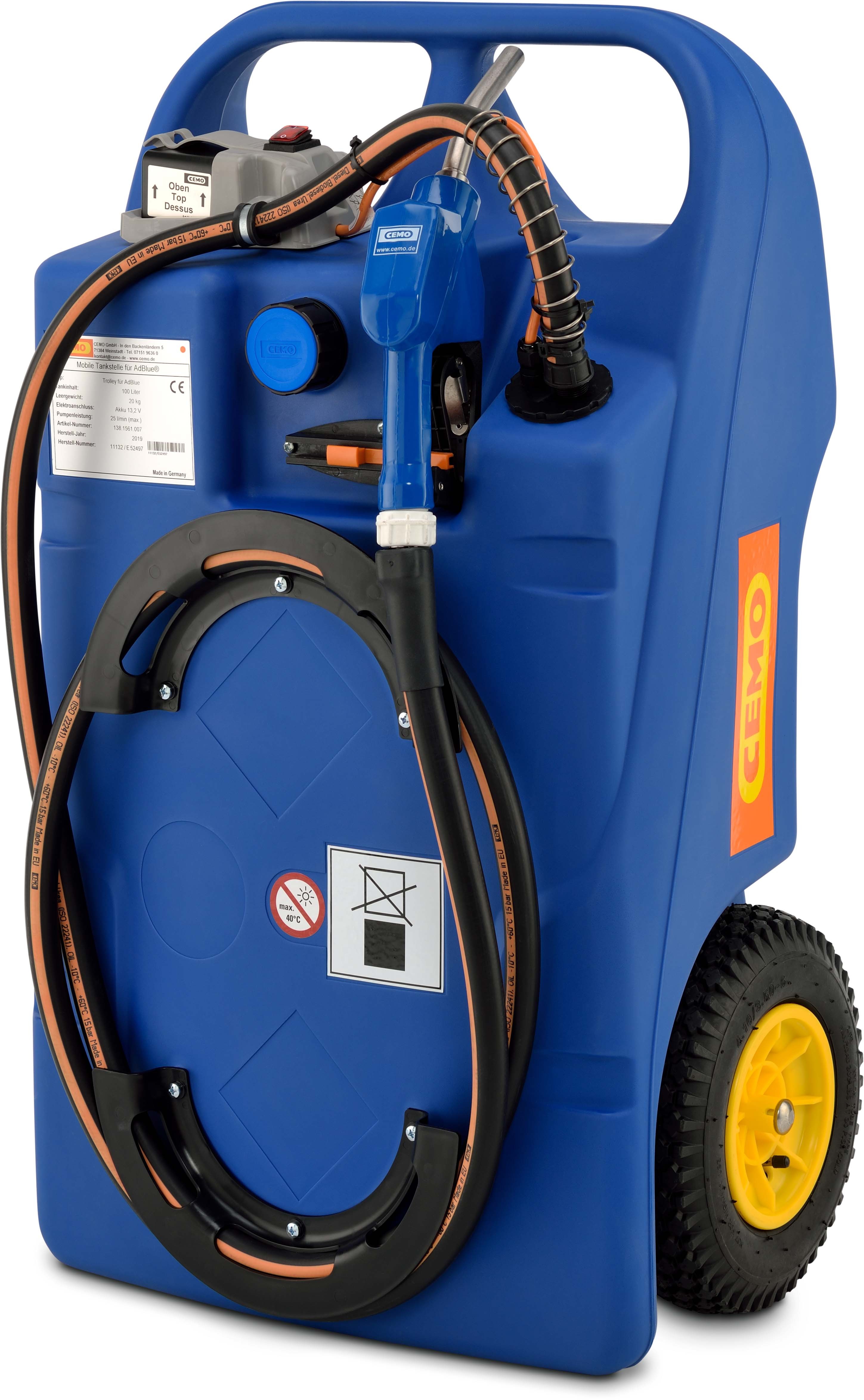 Mobilná nádrž AdBlue TROLLEY 100 l AKU + ponorné čerpadlo