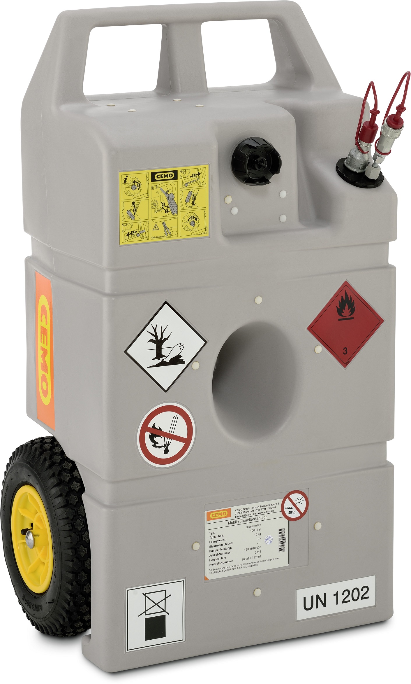 Mobilná nádrž pre dieselagregáty Dieseltrolley 100 l
