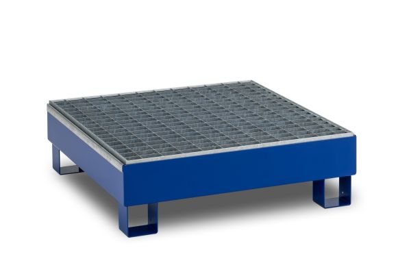 Záchytná vaňa pre 4 ks 60 l sudov, typ SW65/4 - s pozinkovaným roštom, certifikovaná