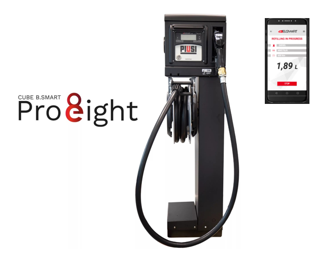 Výdajný stojan na naftu PIUSI - CUBE 70 B.SMART PRO8IGHT s navíjačom